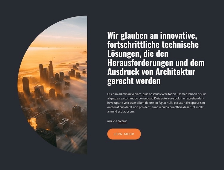 Wir glauben an innovative Technik HTML Website Builder