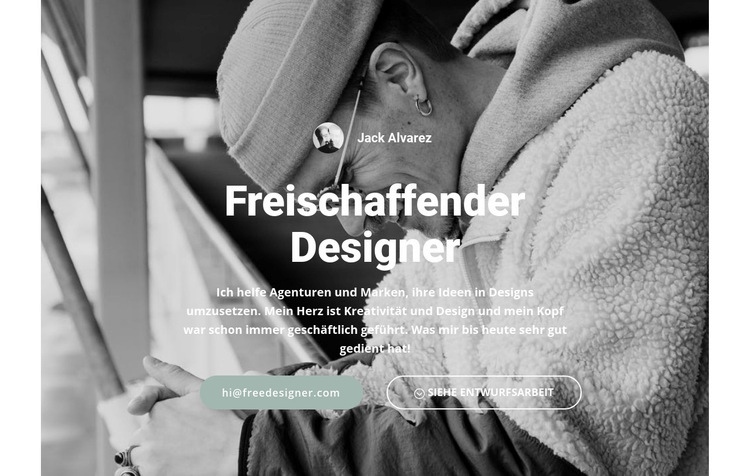 Hochrangiger Designer Landing Page