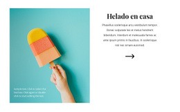 Helado En Casa: Plantilla De Página HTML5