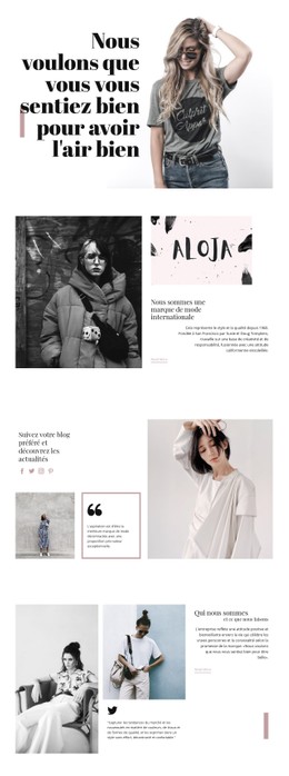 Page Web Pour Style De Mode