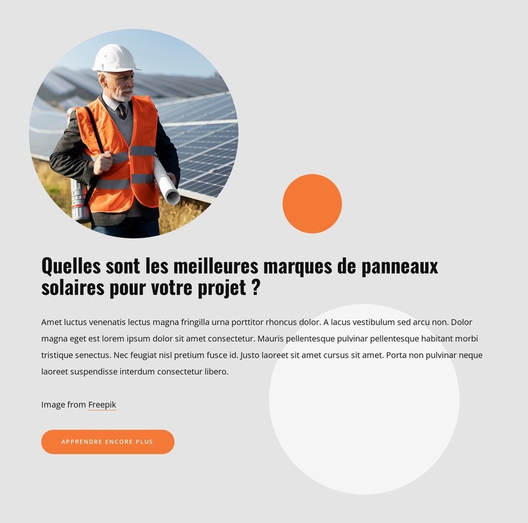 Panneaux solaires de haute qualité Modèle HTML