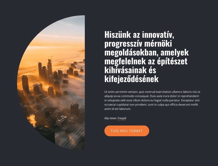 Bízunk az innovatív tervezésben Weboldal sablon