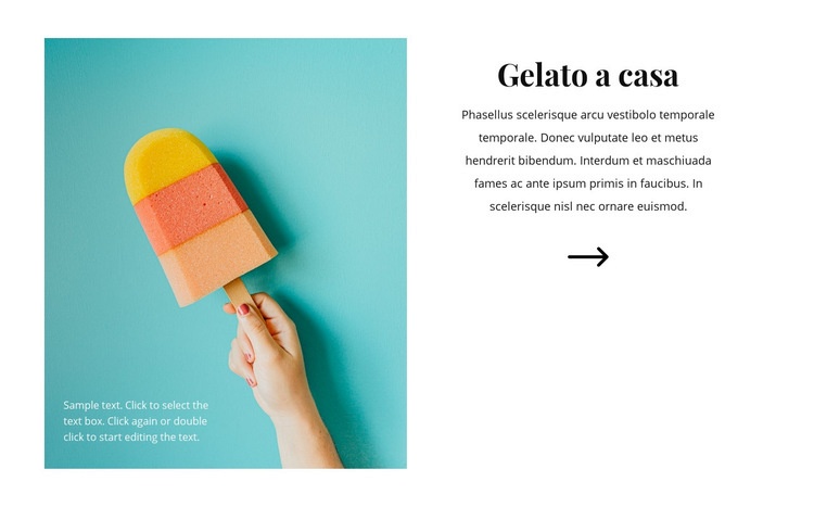 Gelato a casa Costruttore di siti web HTML