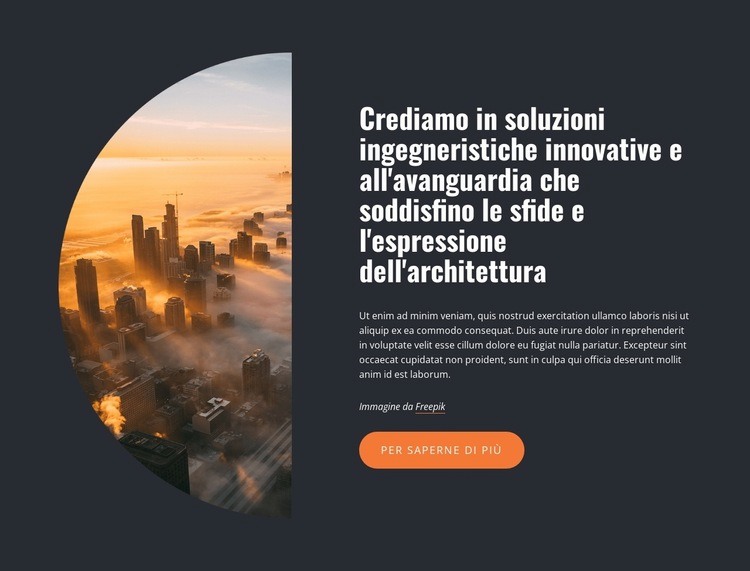 Crediamo nell'ingegneria innovativa Costruttore di siti web HTML