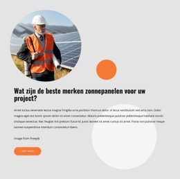 Hoogwaardige Zonnepanelen - Drag And Drop HTML Builder