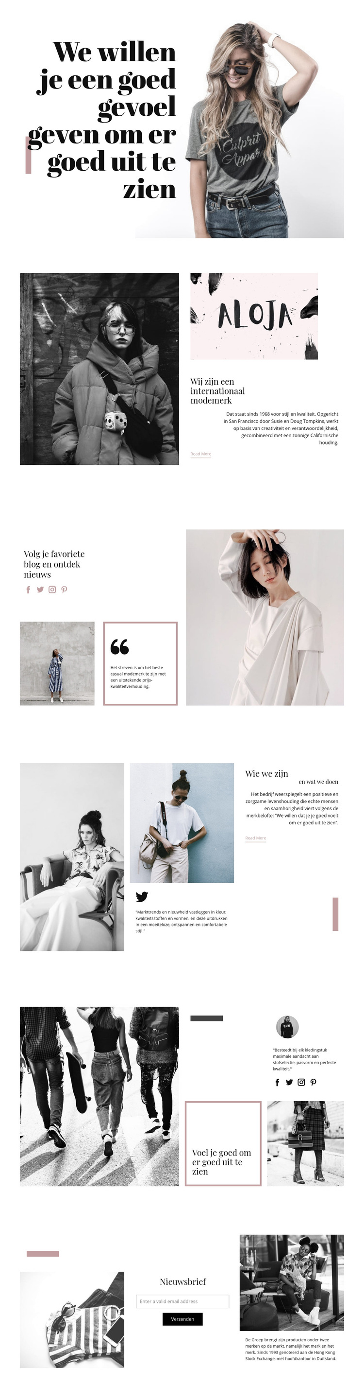 Mode-stijl Website sjabloon