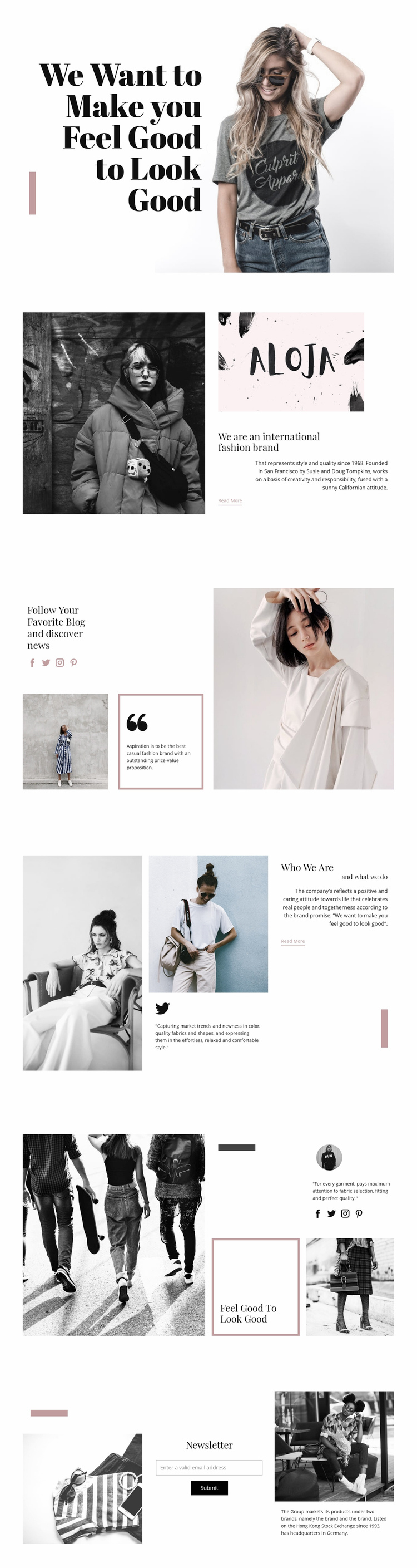 Fashion Style Squarespace Template Alternative