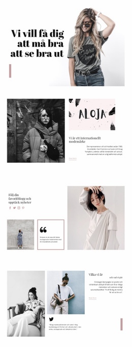 Mode - Enkel Webbplatsmall