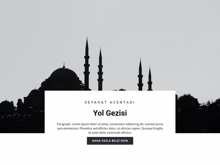 Doğu ülkelerine seyahat Web Sitesi Mockup'ı