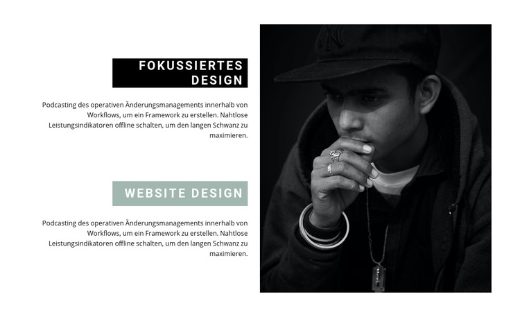 Richtungen im Webdesign Website-Vorlage