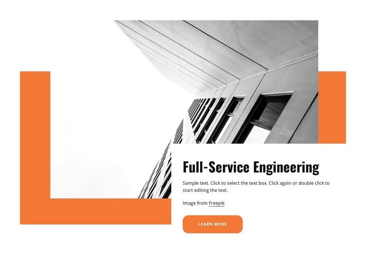 Full-service engineering Elementor Template Alternative