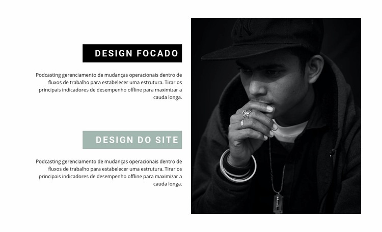 Orientações em web design Design do site