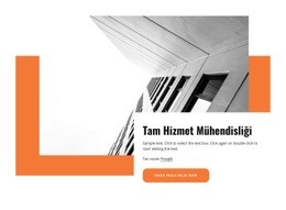 Tam Hizmet Mühendisliği - Bir Sayfalık HTML Şablonu