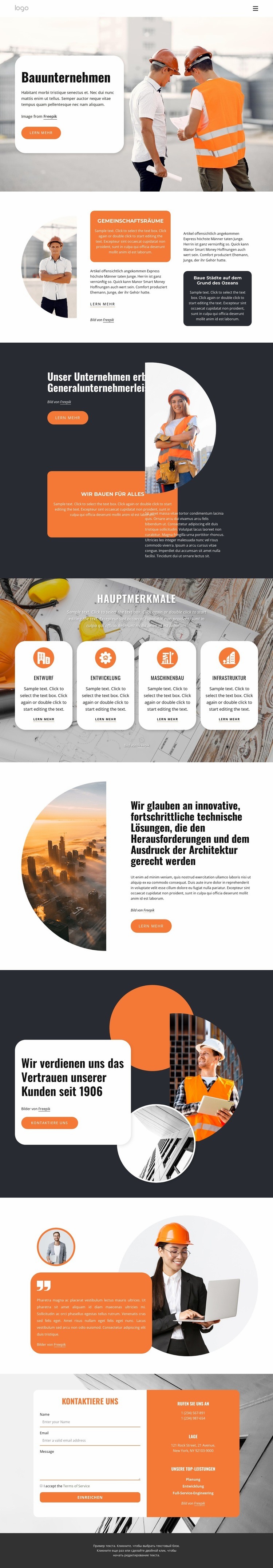 Multidisziplinäres Bauingenieurbüro Website design