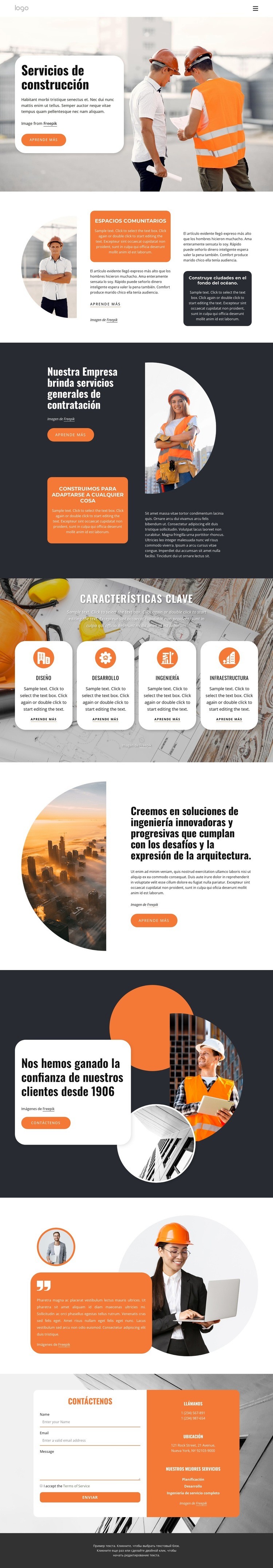 Empresa multidisciplinar de ingeniería civil Creador de sitios web HTML