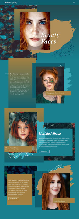 Faces Of Modern Fashion - Responsive HTML Template