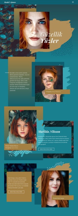 Modern Modanın Yüzleri - Duyarlı HTML5 Şablonu