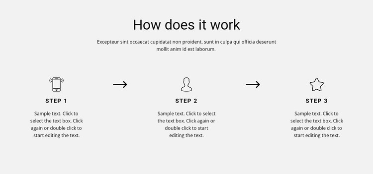 Work step by step CSS Template