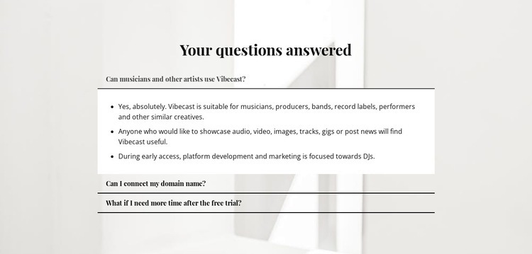 Answers to important questions Homepage Design