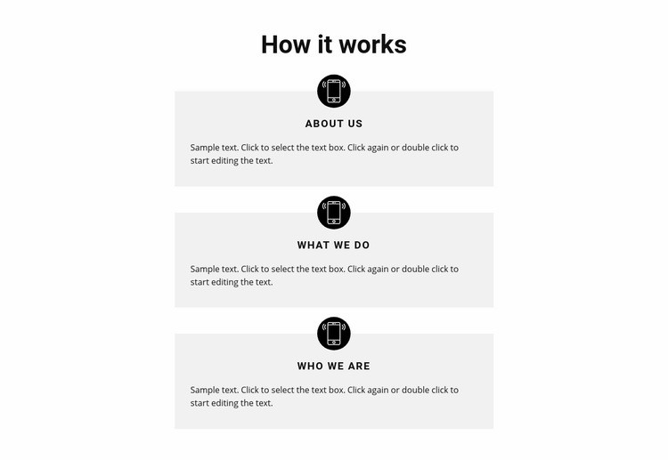 How our work goes Homepage Design