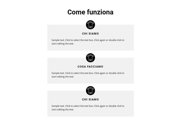 Come va il nostro lavoro Mockup del sito web