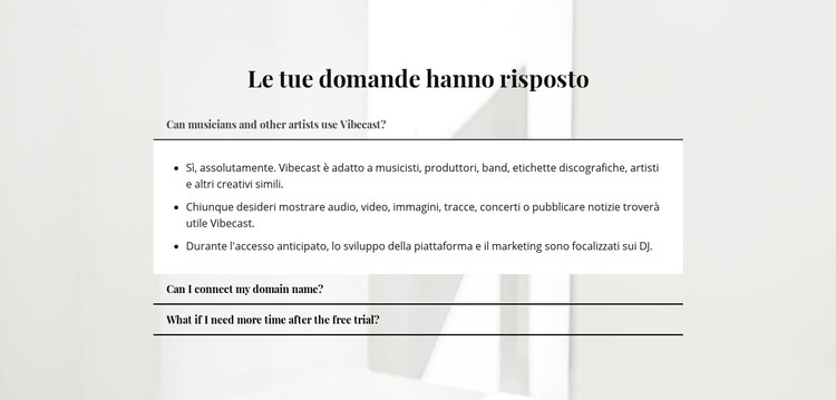 Risposte a domande importanti Modello CSS