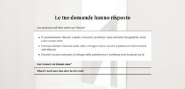 Pagina HTML Per Risposte A Domande Importanti