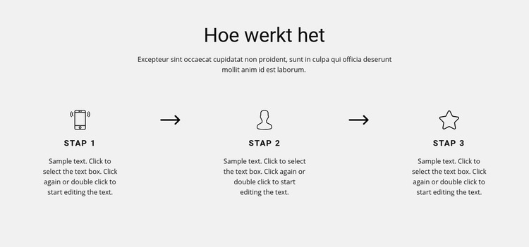 Werk stap voor stap Bestemmingspagina