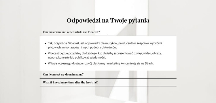 Odpowiedzi na ważne pytania Szablony do tworzenia witryn internetowych