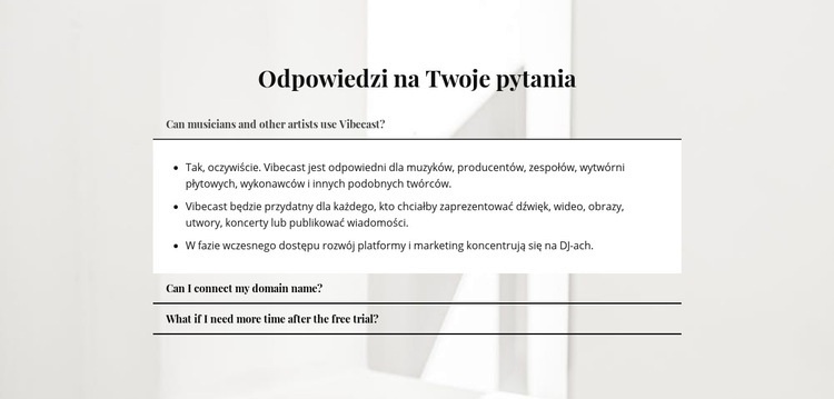 Odpowiedzi na ważne pytania Kreator witryn internetowych HTML