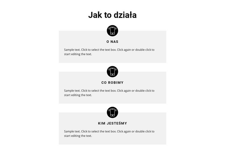 Jak idzie nasza praca Kreator witryn internetowych HTML