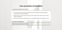 HTML Da Página Para Respostas Para Perguntas Importantes