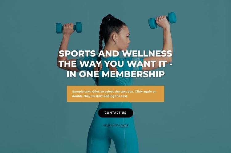 Sportovní a wellness centrum Html Website Builder