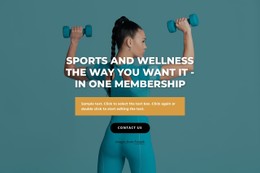 Sports And Wellness Center Simple HTML CSS Template