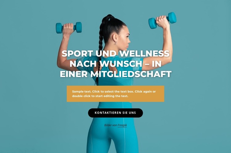 Sport- und Wellnesscenter CSS-Vorlage