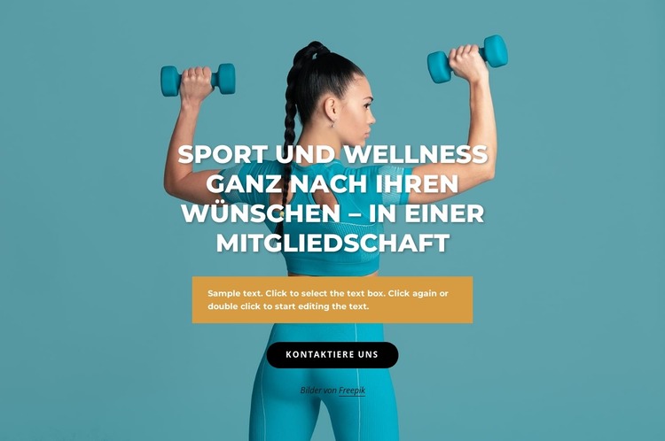 Sport- und Wellnesscenter Joomla Vorlage