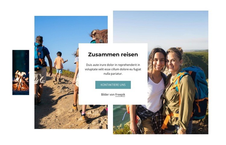 Reisefreunde treffen Website-Modell