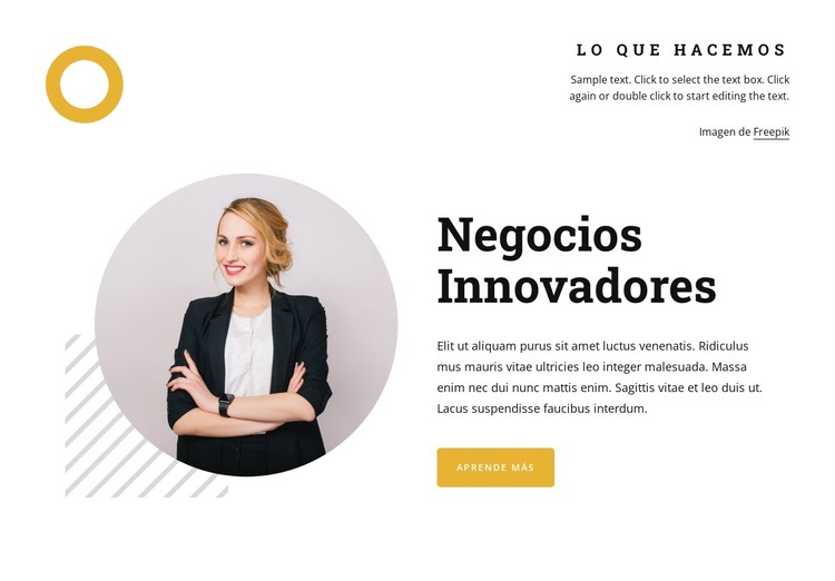 Modelos de negocio innovadores Plantilla CSS