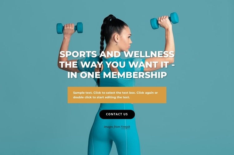 Sports and wellness center Homepage Design