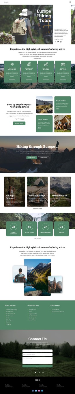 Camping in National Park - HTML Template by Nicepage