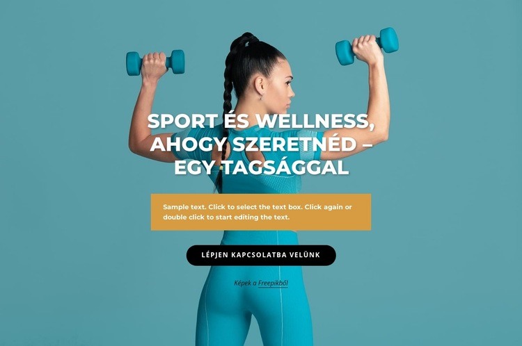 Sport és wellness központ Weboldal sablon