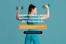 Sport És Wellness Központ - Egyedi Webhelytervezés