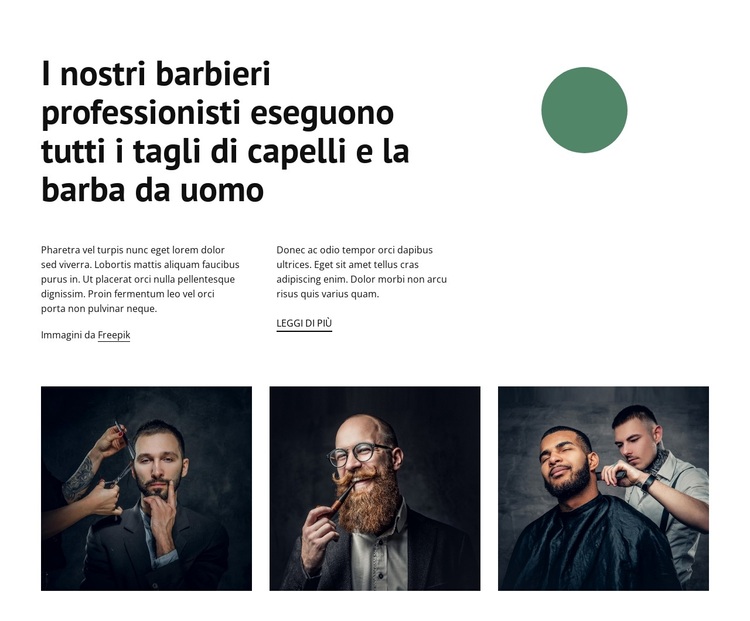 I nostri barbieri professionisti Tema WordPress