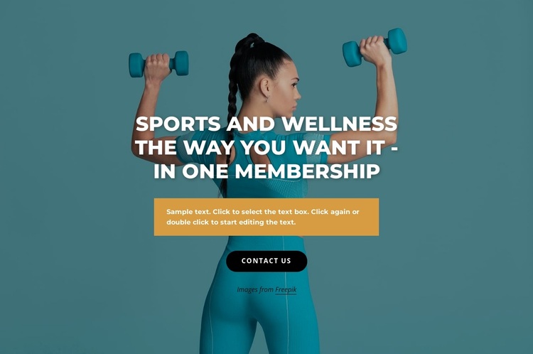 Sports and wellness center Joomla Page Builder