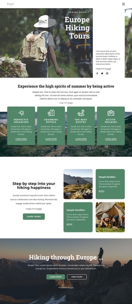 Hiking & Trekking Tours In Europe Joomla Template 2024