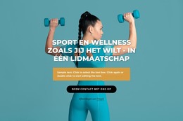 Sport- En Wellnesscentrum - HTML-Paginasjabloon