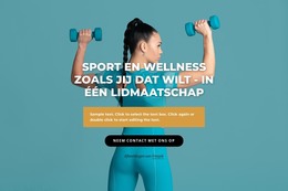 HTML-Paginaontwerp Voor Sport- En Wellnesscentrum