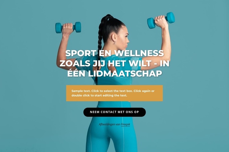 Sport- en wellnesscentrum Website mockup