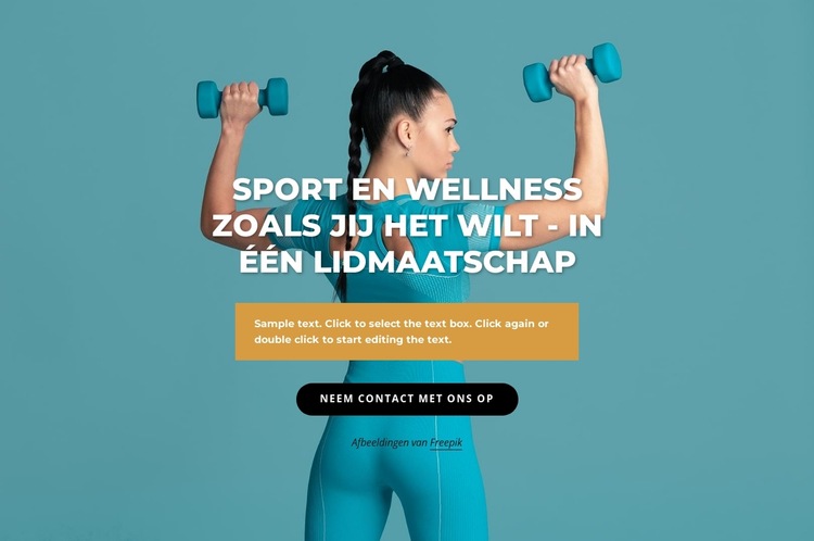 Sport- en wellnesscentrum Website sjabloon