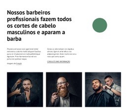 Nossos Barbeiros Profissionais - Web Design Multifuncional